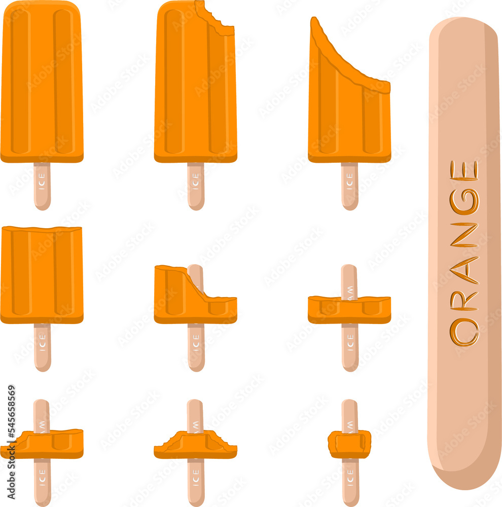 Big set various sweet tasty natural ice cream