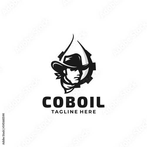 Western Oil and Gas Logo Design Vector Illustration Template Idea