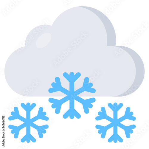 Modern design icon of snowfall 