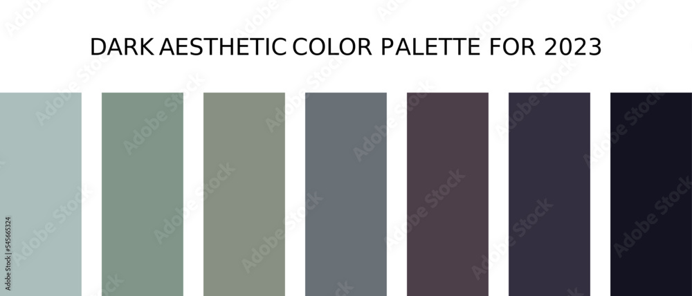 Vettoriale Stock Dark gothic aesthetic color palette for web, illustration,  art, interior design, graphics, filmmaking | Adobe Stock