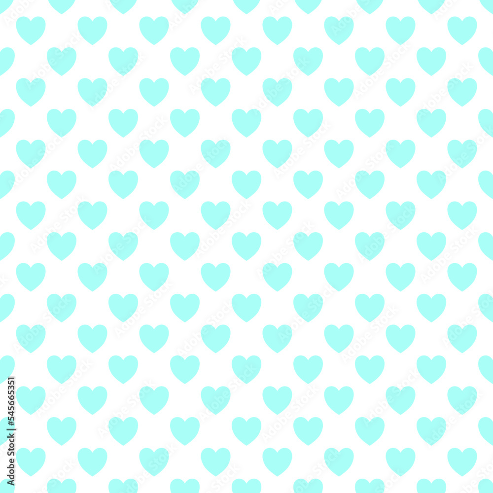 Cute Heart vector.Seamless abstract pastel blue hearts.Simple heart background illustration.diagonal heart.White background heart vector.Vector for wrapping paper,wallpaper,postcard, sticker pattern.