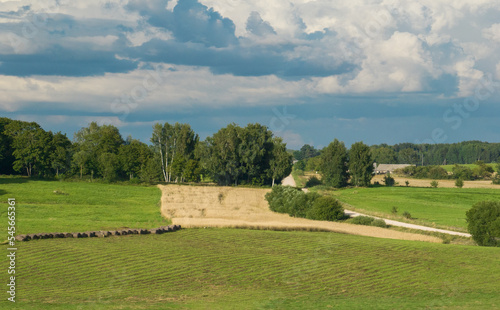 Latvian rural summer landscape Latgale.