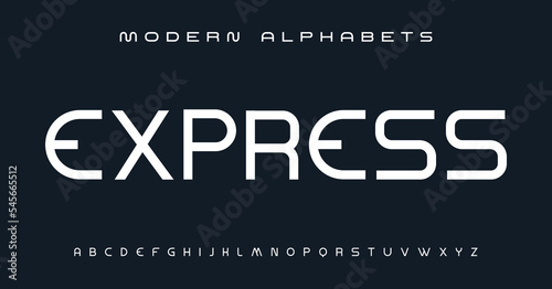 Sports modern tech font typography. MINIMAL vector typeface for a company. Modern gaming fonts for logo design.