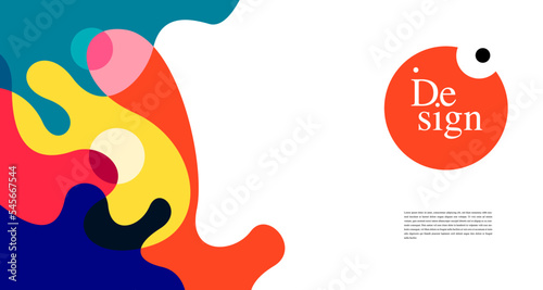 Colorful Abstract Banner Template with Dummy Text for Web Design, Landing page, and Print Material