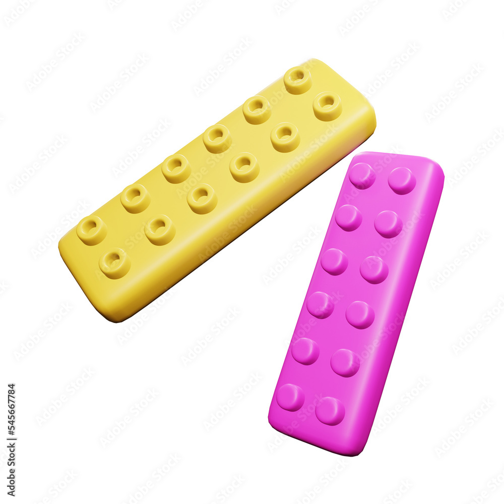 PNG 3d rendering of building blocks for your content asset needs