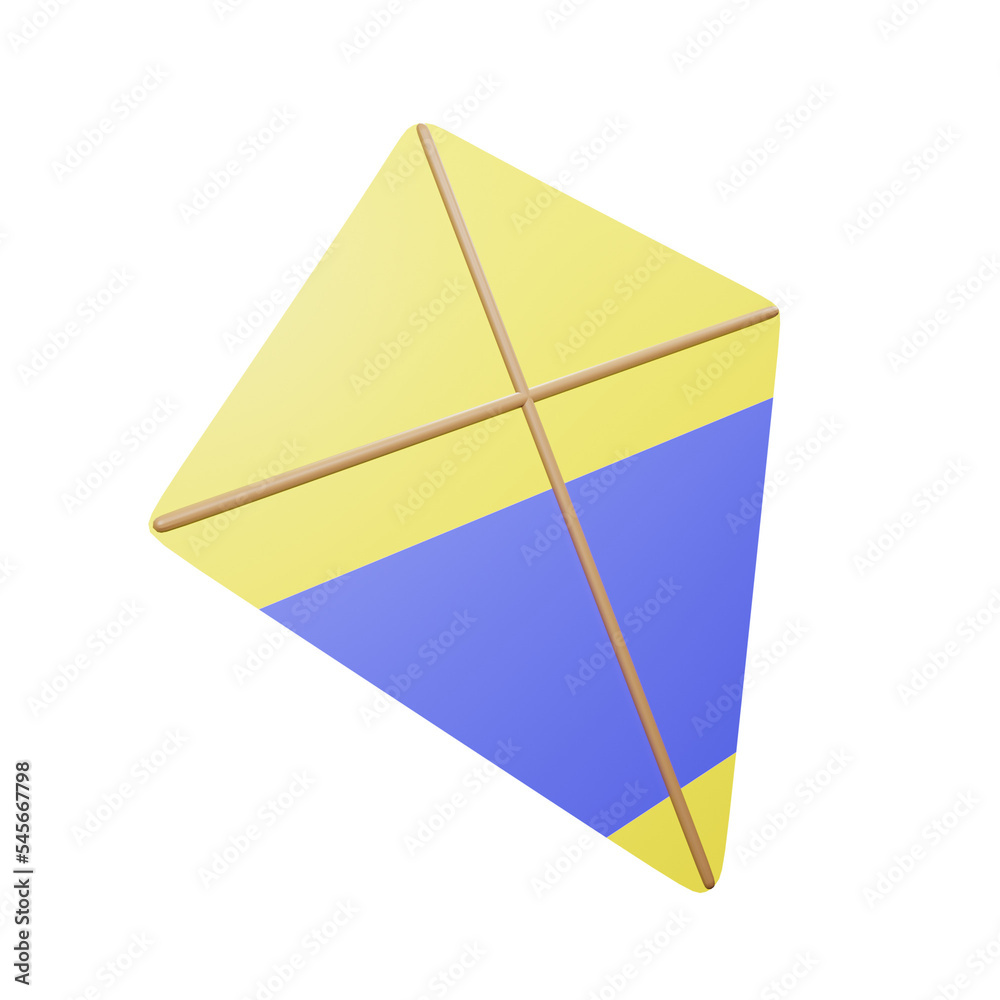 PNG 3d rendering of kite for your content asset needs