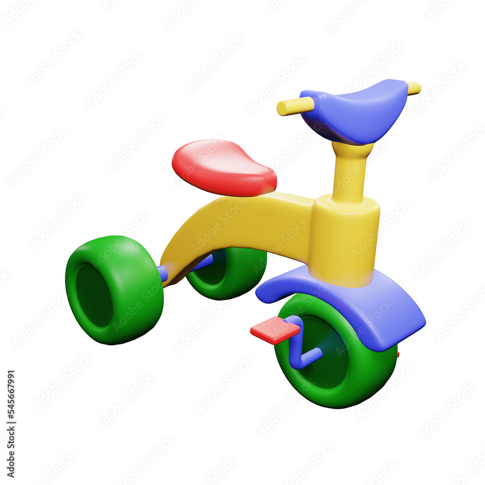 PNG 3d rendering of tricycle for your content asset needs