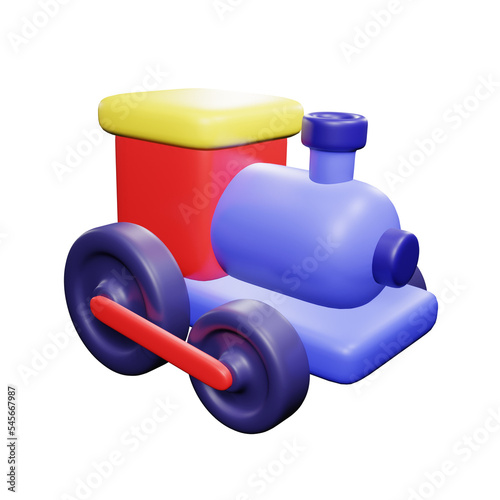 PNG 3d rendering of train for your content asset needs