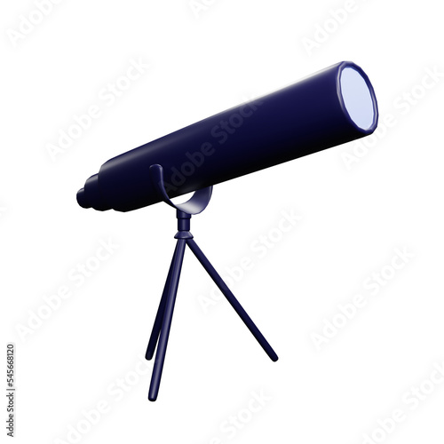 Obraz na płótnie PNG 3d rendering of telescope for your content asset needs w salonie