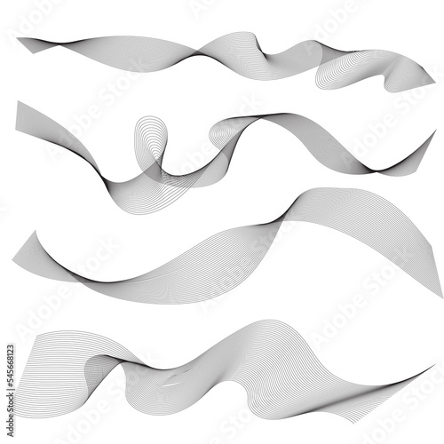 abstract wave set background isolate. wavy lines vector. png vector 