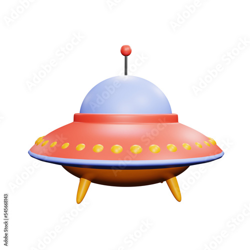 Obraz na płótnie PNG 3d rendering of ufo for your content asset needs w salonie