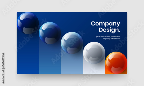 Creative 3D balls pamphlet concept. Amazing web banner design vector template. © kitka
