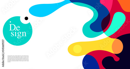 Colorful Abstract Banner Template with Dummy Text for Web Design, Landing page, and Print Material