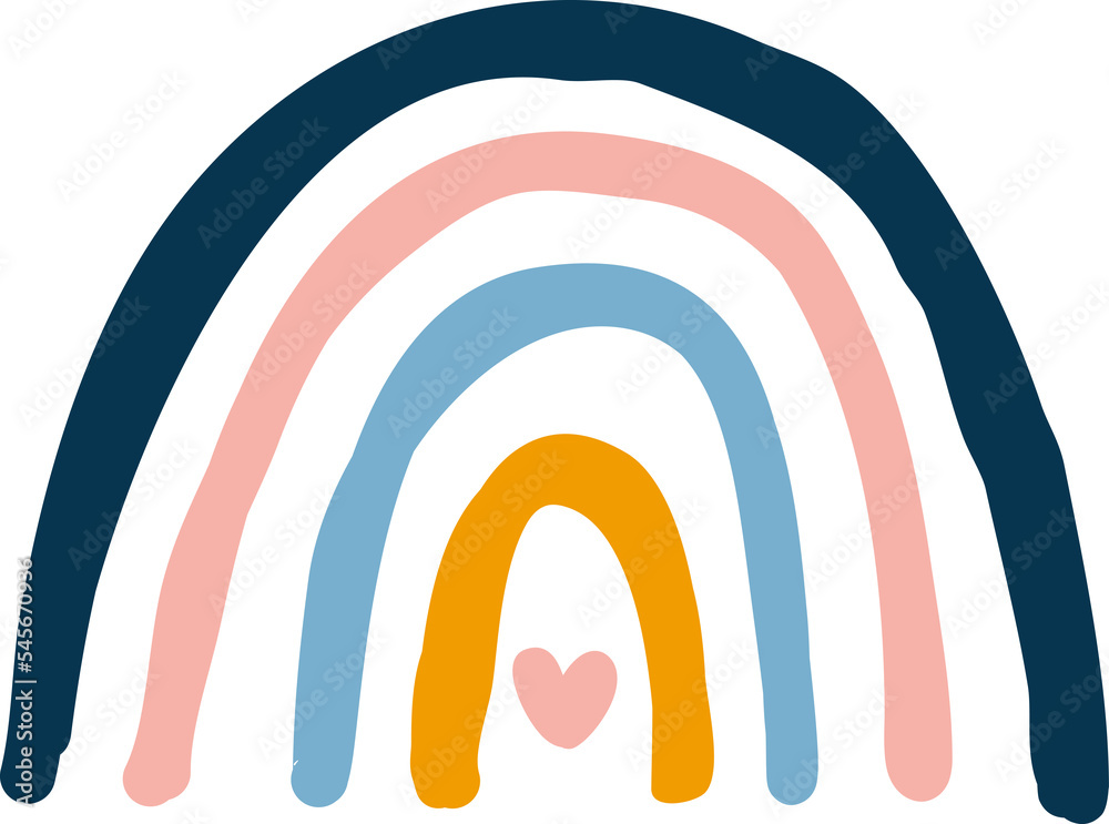 Organic Rainbow illustration in bohemian style Organic Rainbow illustration in bohemian style