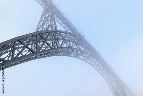 Porto iron bridge in the mist
