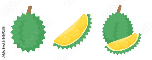yellow durian with thorns delicious tropical fruit