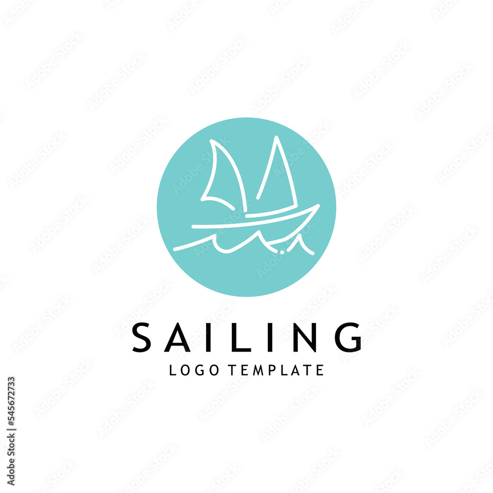 sailboat illustration design vector template sailboat illustration design vector template