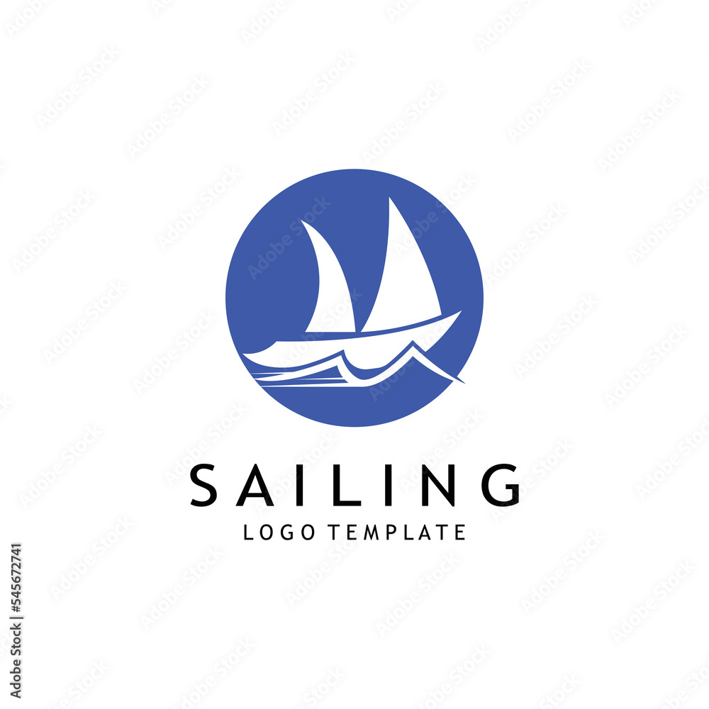 sailboat illustration design vector template sailboat illustration design vector template