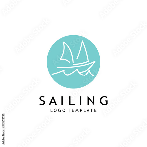 sailboat illustration design vector template