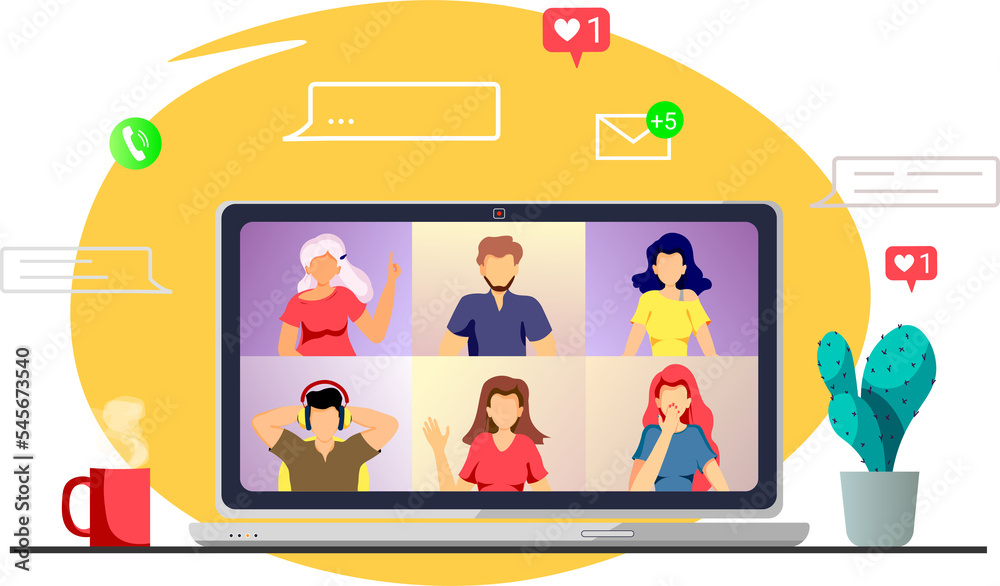 video conferencing illustration video conferencing illustration