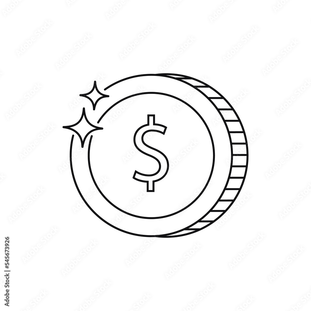 Bitcoin cryptocurrency coin line, icon of virtual currency Bitcoin cryptocurrency coin line, icon of virtual currency