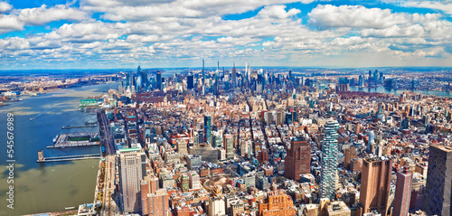 New York City epic skyline aerial panoramic view © xbrchx