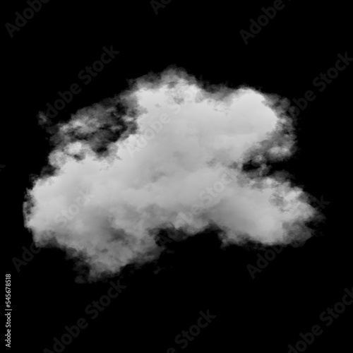 Cloud isolated on black background. White cloudiness, mist or smog, smoke background.