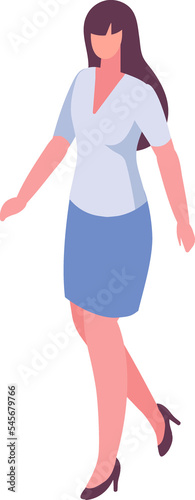 woman, girl isometric character