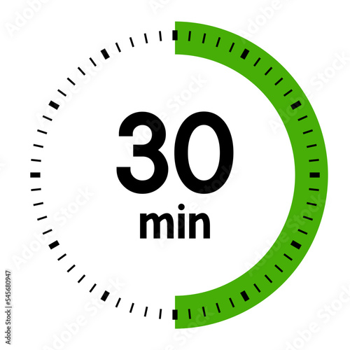 30 minutes,concept of time,timer,clock illustration,vector.