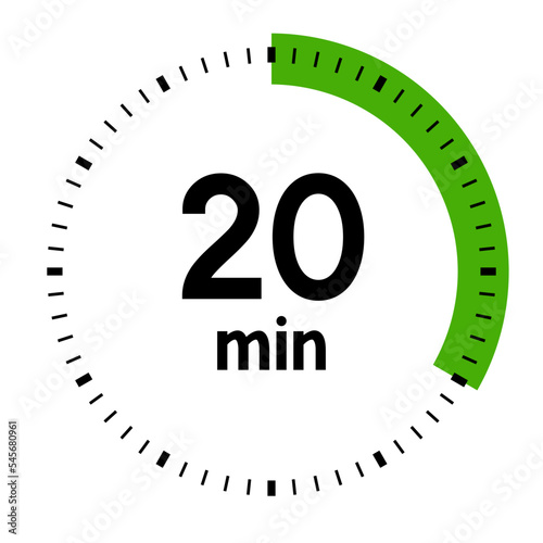 20 minutes,concept of time,timer,clock illustration,vector.