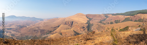 Scenic view of the landscape taken during self drive trip along Rosber's Pass, Panorama Route, South Africa.