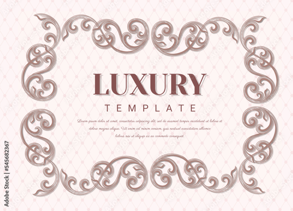 lined design frame, text frames, Thai traditional concept. Floral elements for design of invitations, frames, menus, labels and websites.