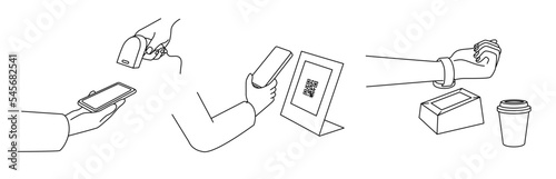 Illustration of payment operation/Settlement with smartphone/mart payment