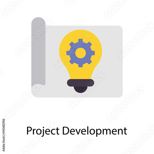 Project Development vector Flat  Icons. Simple stock illustration