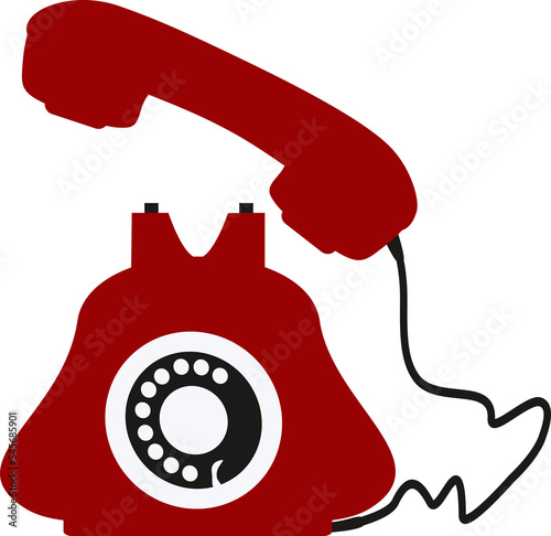 Retro red telephone