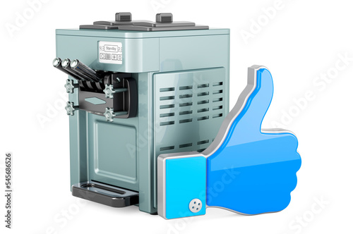 Wallpaper Mural Commercial ice cream machine with like icon, 3D rendering Torontodigital.ca