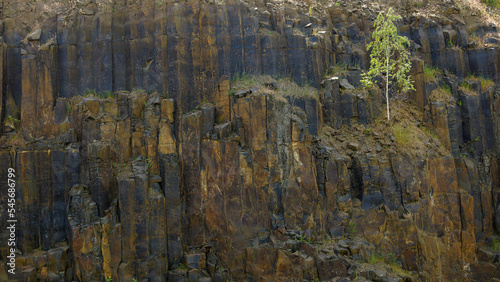 Background from natural material of basalt stones