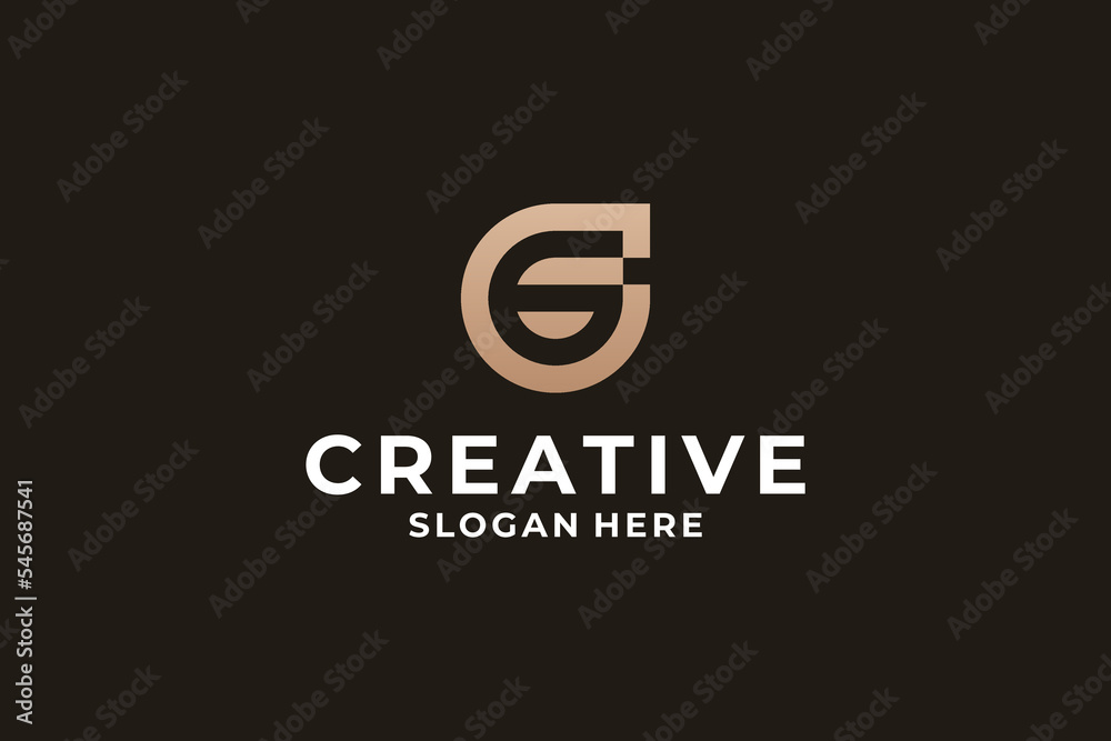 Letter G with creative combination logo design. Letter G with creative combination logo design.