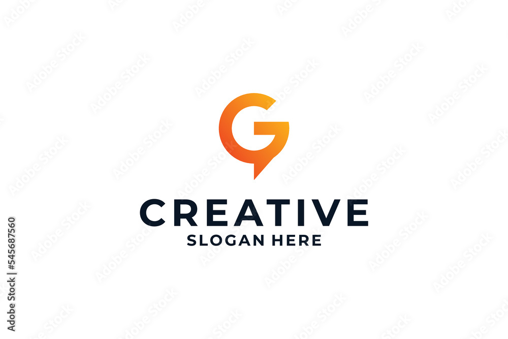 Letter G with creative combination logo design. Letter G with creative combination logo design.