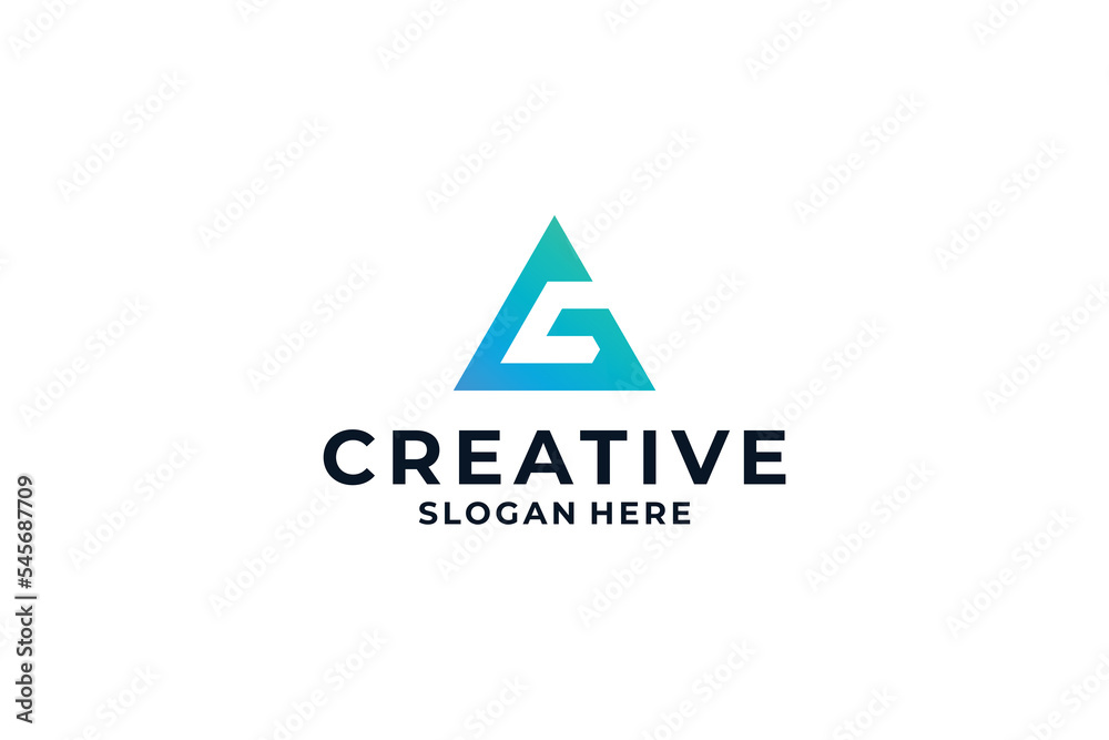 Letter G logo design with creative combination concept.