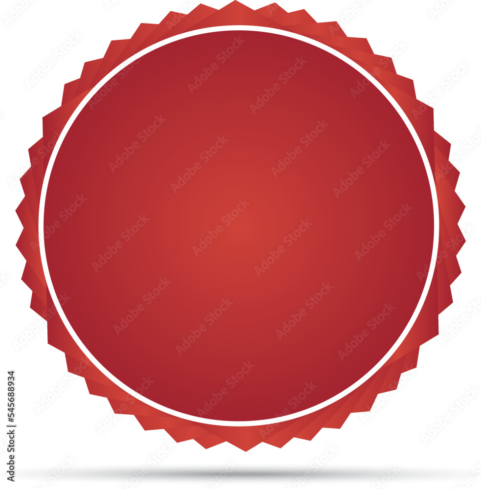 Red color empty round shape design