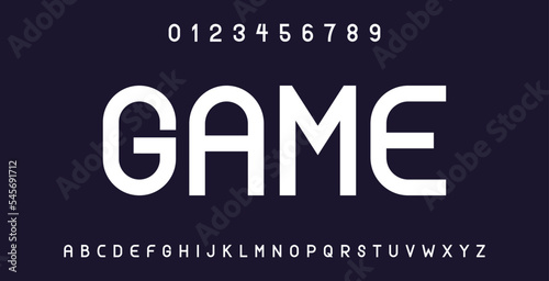 Game, Classic, Abstract, tech, gaming and luxury Logo fonts. Monogram Tech Font Logo Design. Typography and technology vector illustration.