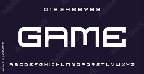 Game, Classic, Abstract, tech, gaming and luxury Logo fonts. Monogram Tech Font Logo Design. Typography and technology vector illustration.