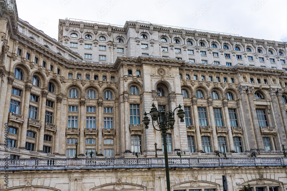 Detail of Palace of the Parliament, Bucharest, Romania