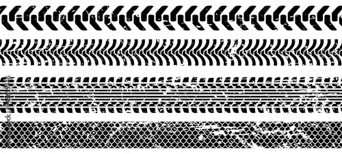 Frame made of tire tracks