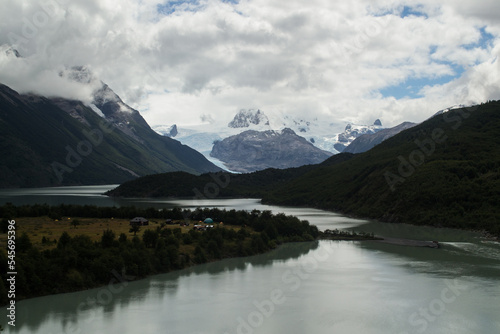 River leading to lake Dickson in Chile