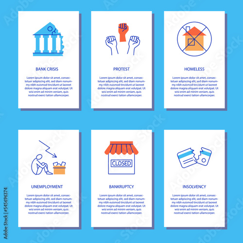 Economic and financial crisis flyer templates