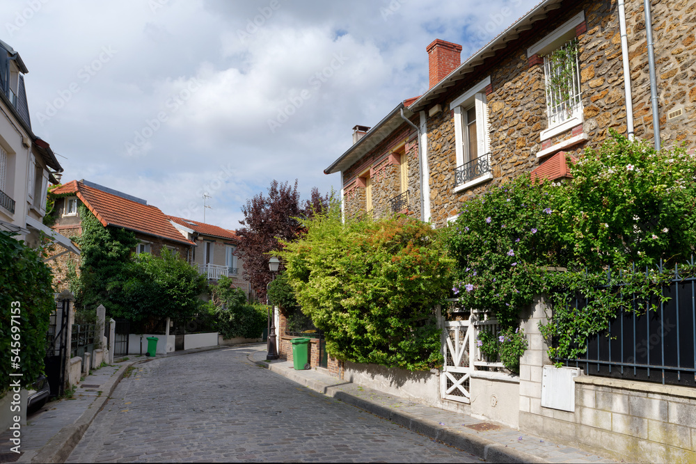 The countryside in the 20th arrondissement of Paris city