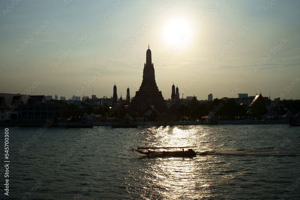 Wat Arun Temple .This location is famous place and destination of Thailand near Chaophraya riverside. Bangkok ,Thailand