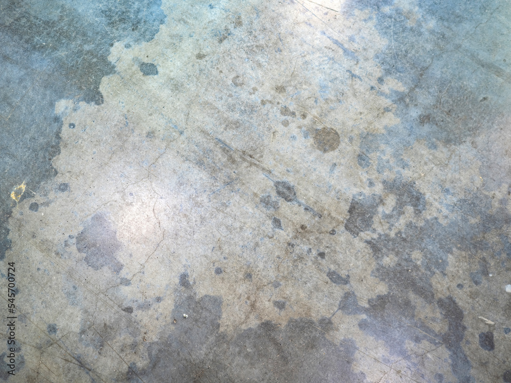 Texture of worn concrete. Concrete floor with light spot. Gray wall ...